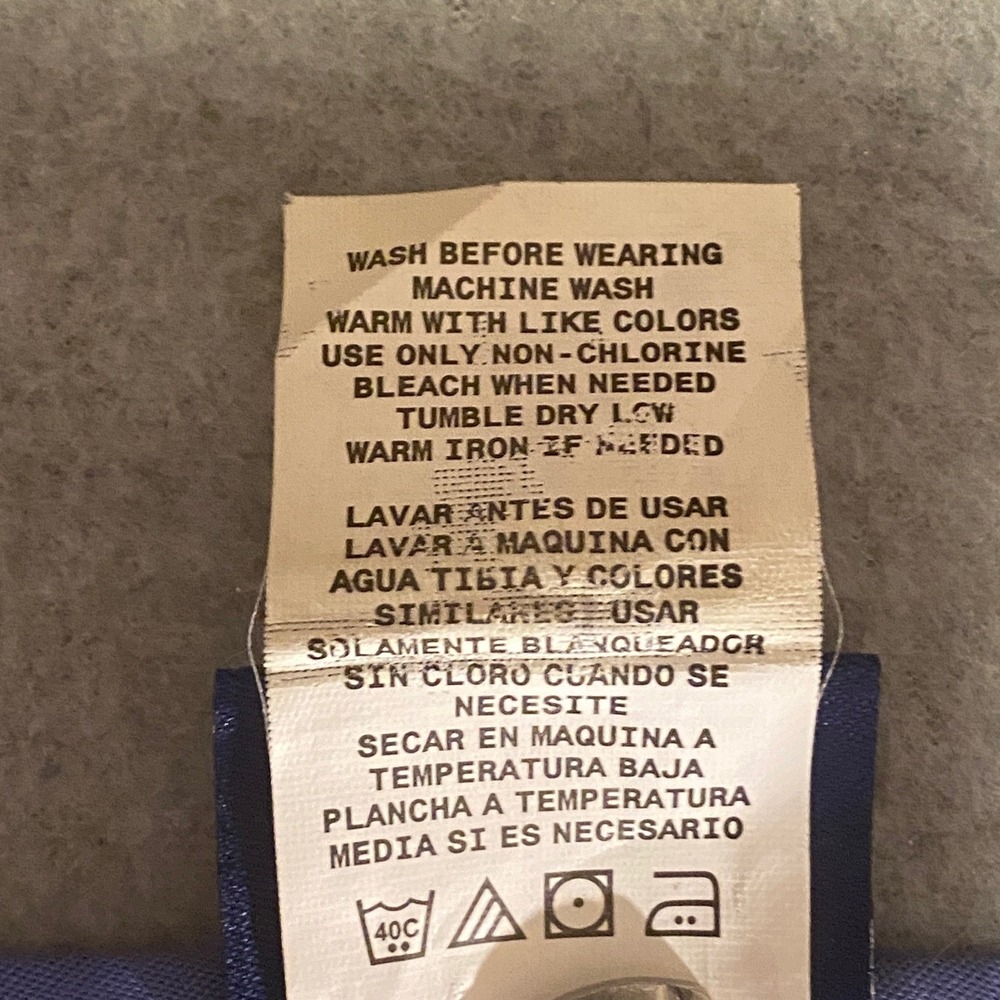 Cherokee Workwear Blue Scrub Jacket Button Front Long Sleeve Pockets Large - Picture 9 of 9